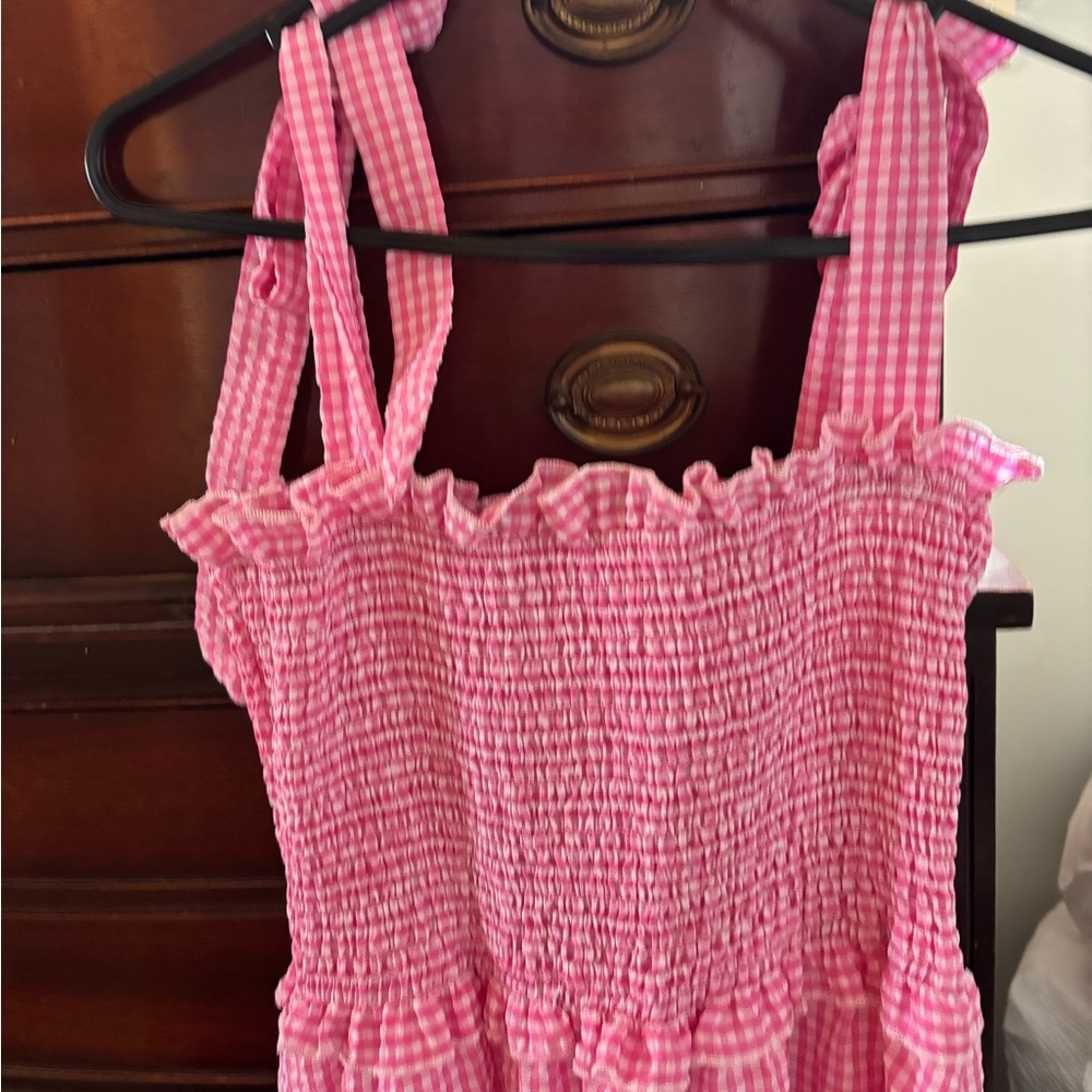 Pink Gingham Nap Dress size Small